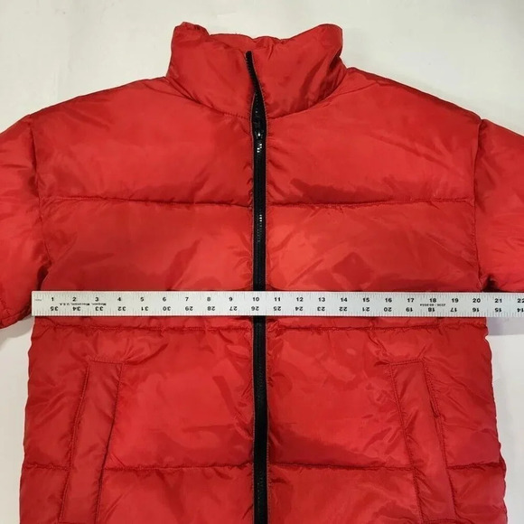 BP Nordstrom Puffer‎ Warm Oversized Long Sleeve Jacket in Red Goji Size XXS NWT - Picture 9 of 11